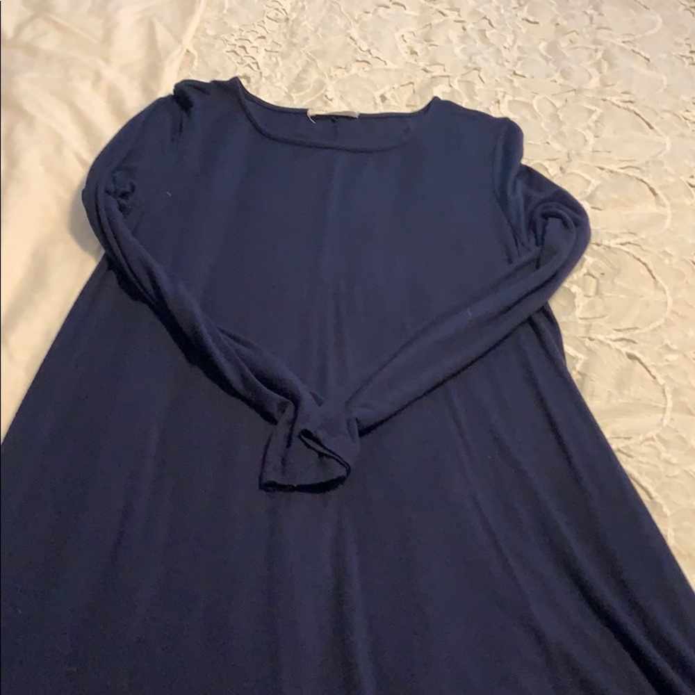 Comfy navy blue women’s swing dress